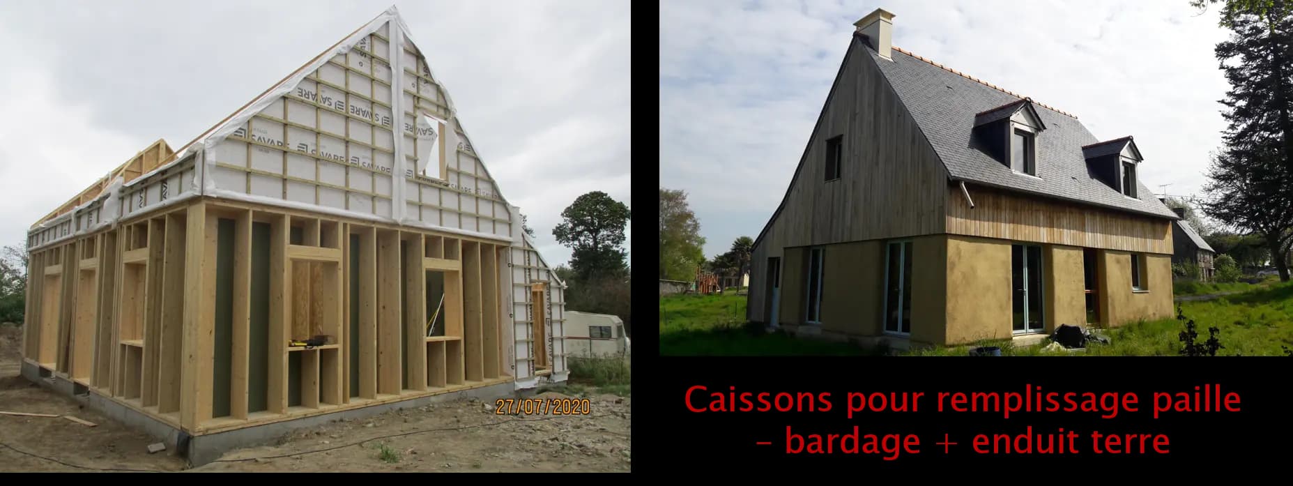Maison bois et paille